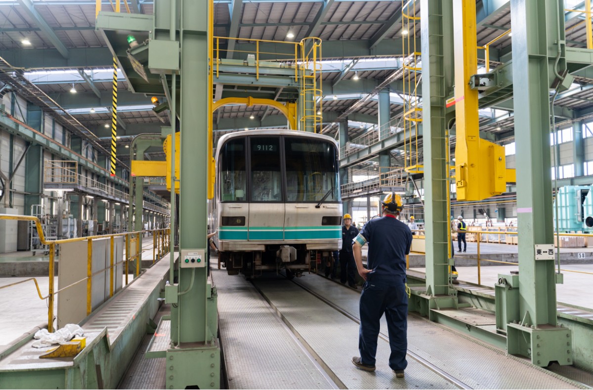台車入れ替え作業1